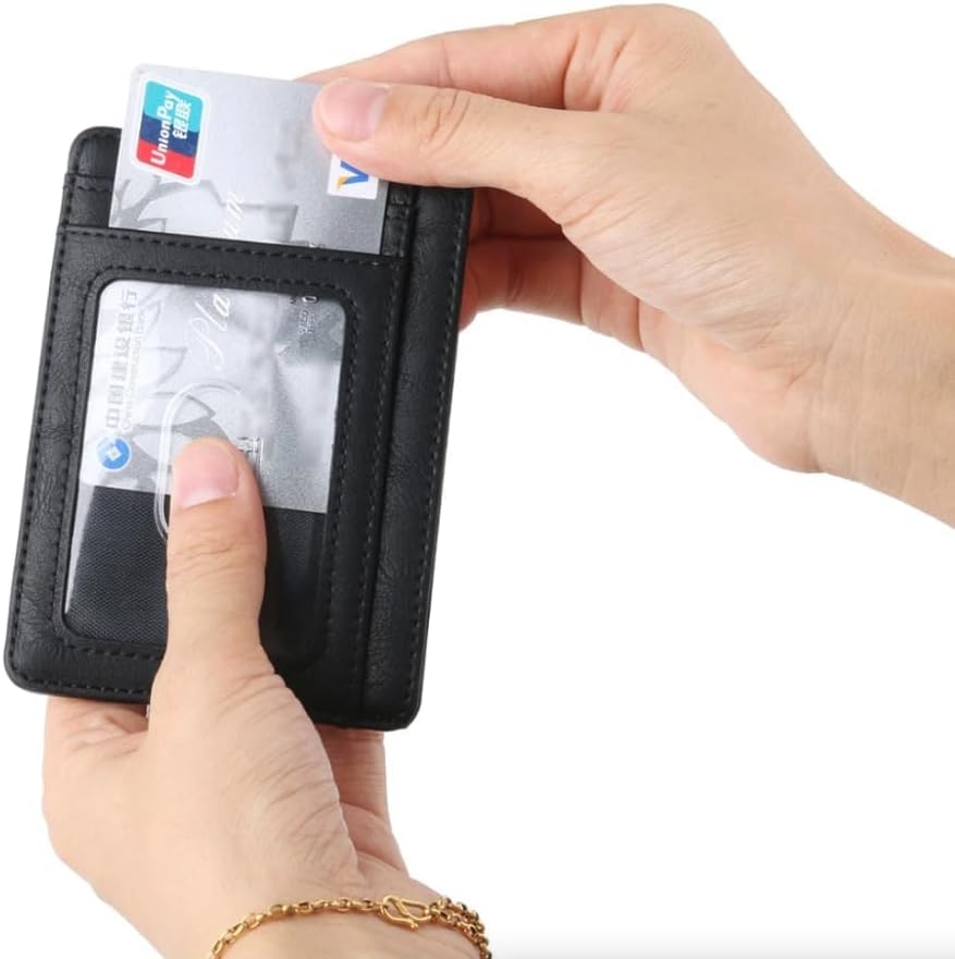 RFID Blocking Minimalist Slim Wallet — Vegan Leather