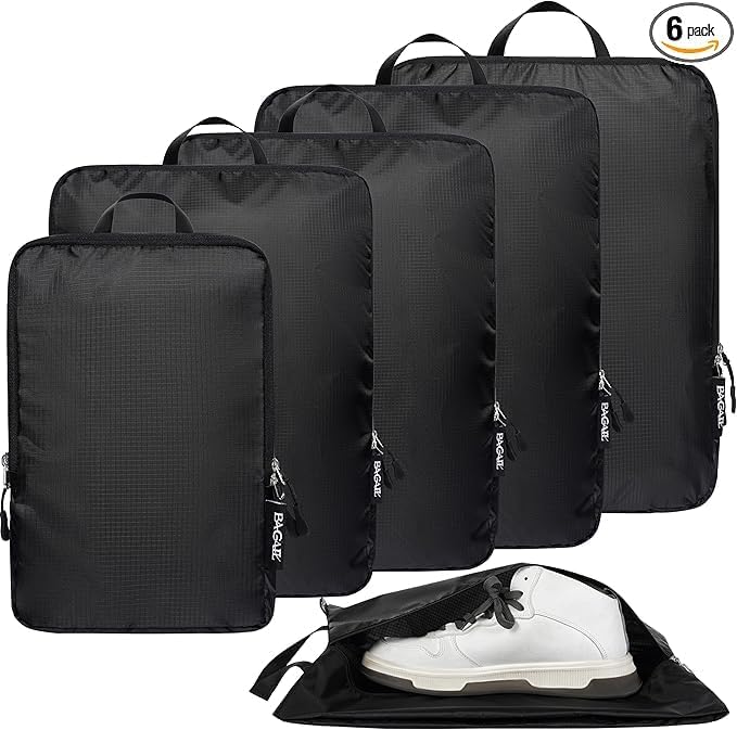 Compression Packing Cubes Set — 6 Piece Travel Organizer