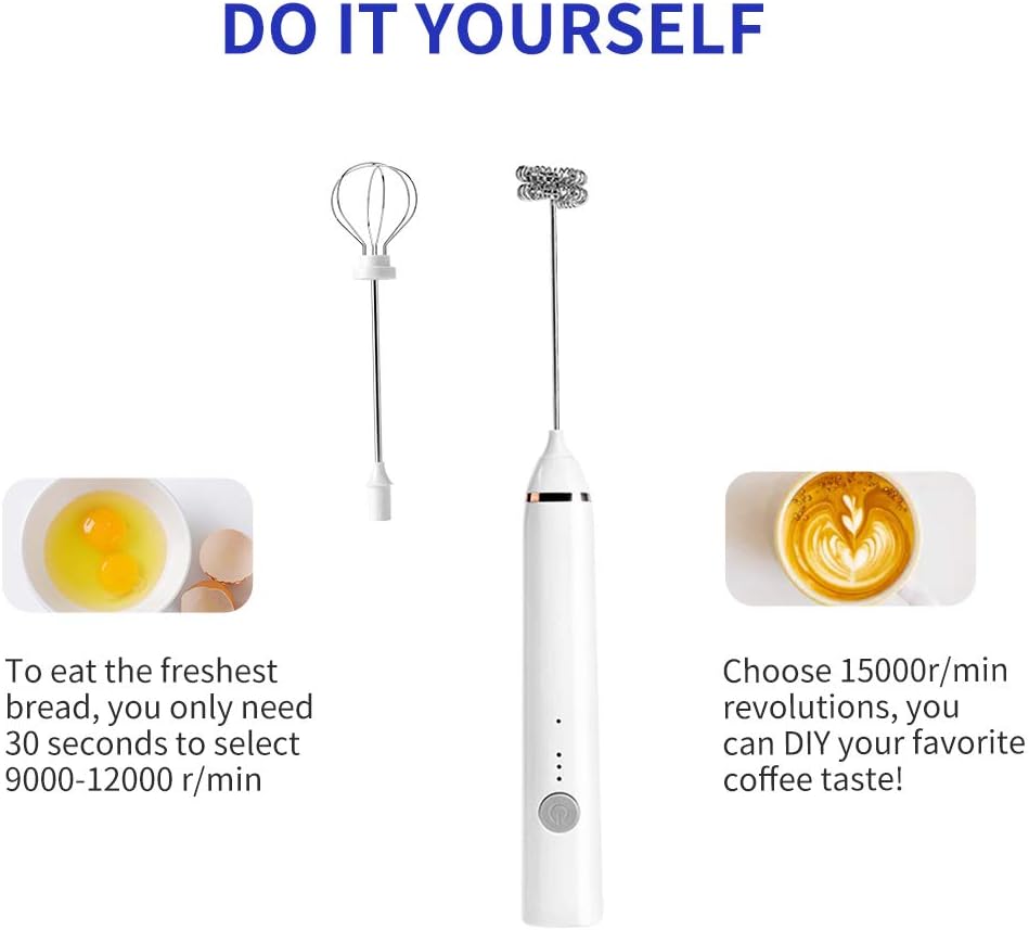 Electric Milk Frother & Coffee Mixer — USB Rechargeable