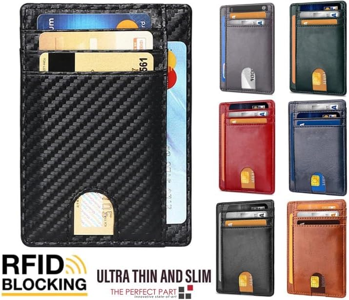 RFID Blocking Minimalist Slim Wallet — Vegan Leather
