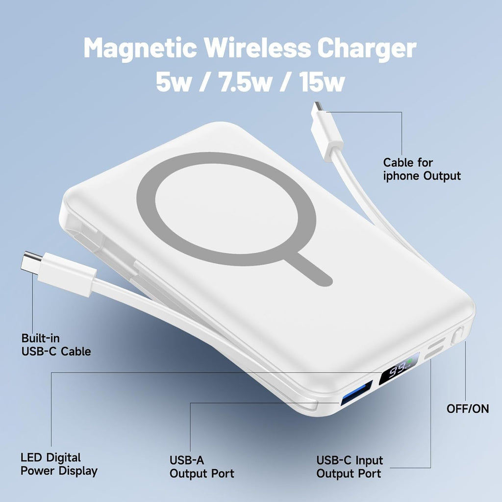 VoltAura MagCharge — Premium MagSafe Portable Power Bank
