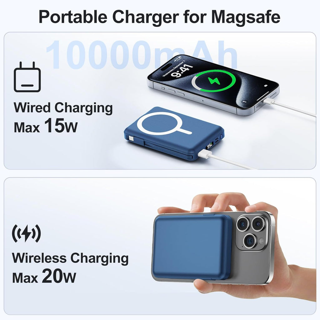 VoltAura MagCharge — Premium MagSafe Portable Power Bank