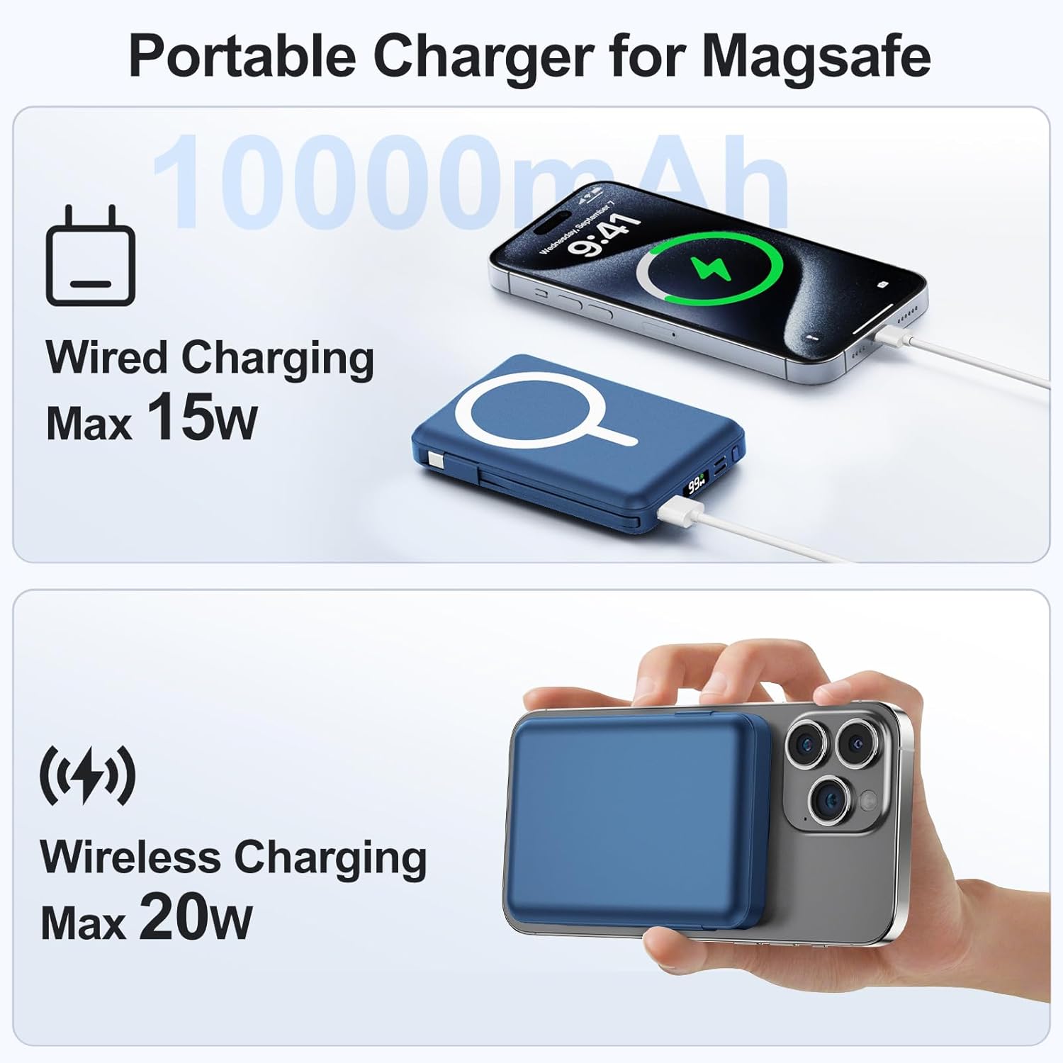 VoltAura MagCharge — Premium MagSafe Portable Power Bank