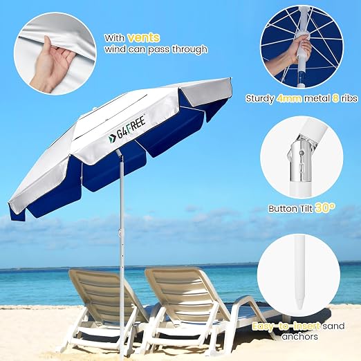Anti-Wind UV Protection Beach Parasol — Summer Essential