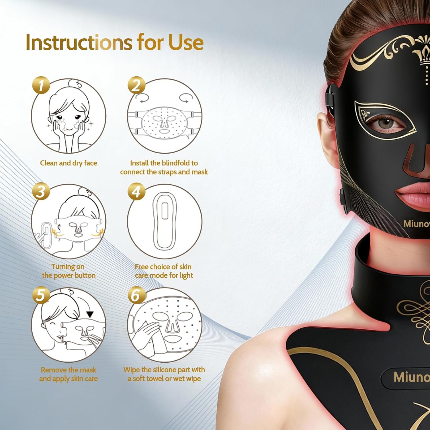 LumiGlow Pro — Advanced Red Light Therapy Facial Mask