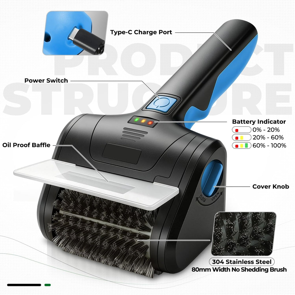 GrillSpark Electric Grill Cleaning Brush — BBQ Season Essential