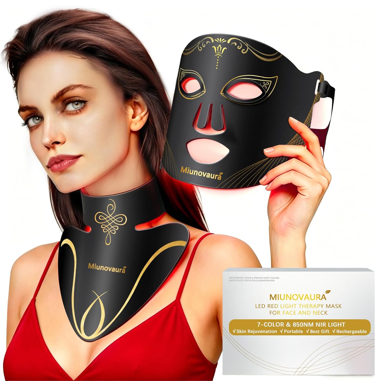 LumiGlow Pro — Advanced Red Light Therapy Facial Mask