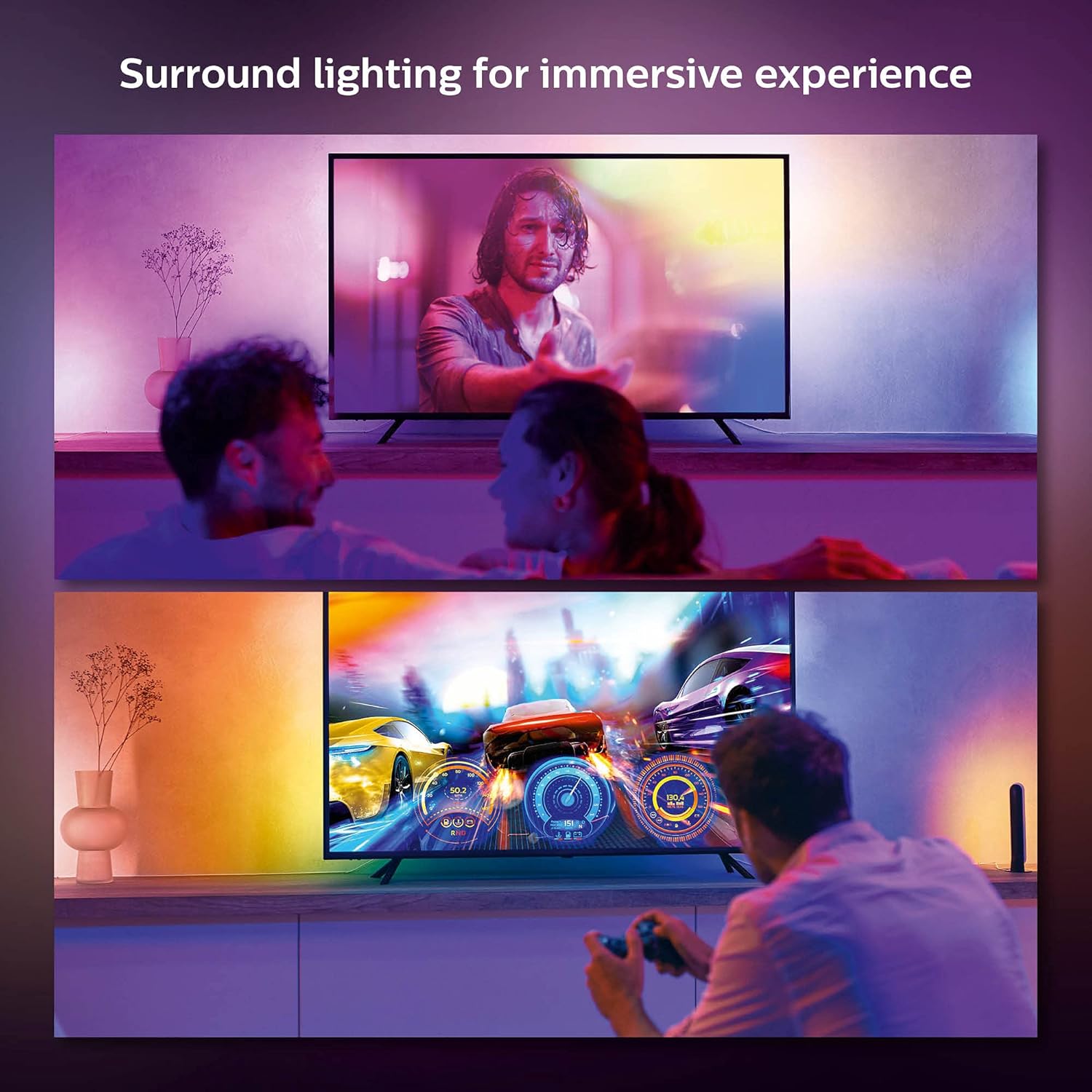 Smart LED Neon Strip Lights — App & Voice Controlled