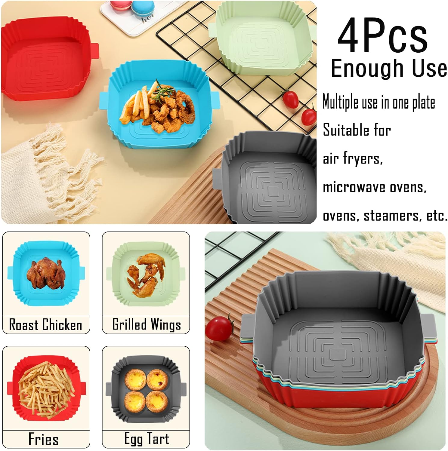 ChefShield Pro — Premium Silicone Air Fryer Liners