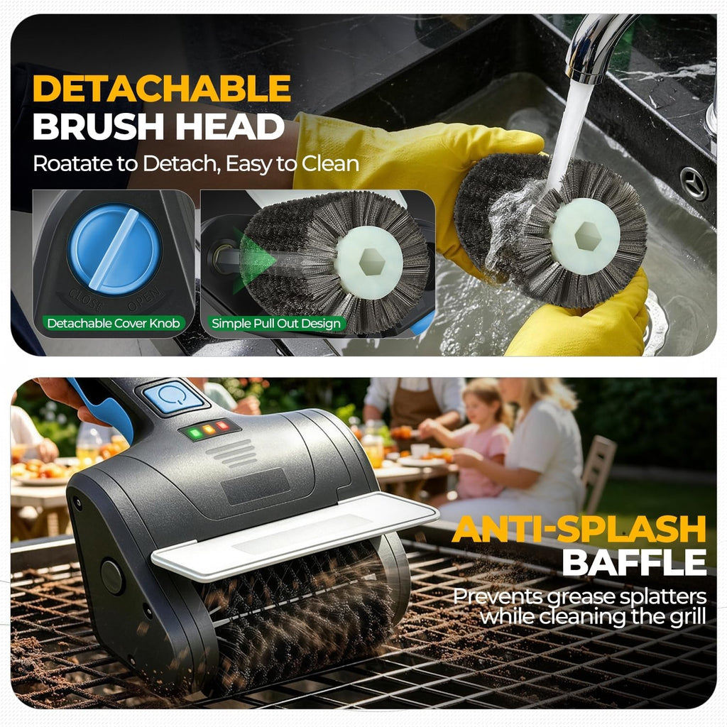 GrillSpark Electric Grill Cleaning Brush — BBQ Season Essential