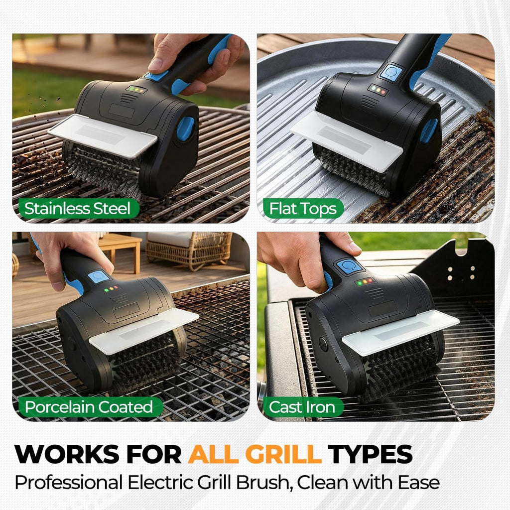 GrillSpark Electric Grill Cleaning Brush — BBQ Season Essential