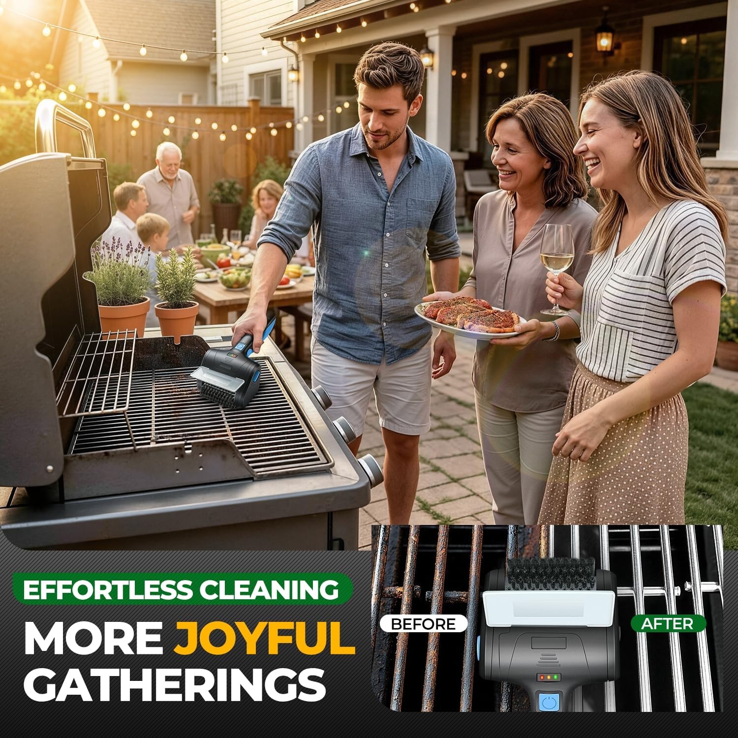 GrillSpark Electric Grill Cleaning Brush — BBQ Season Essential