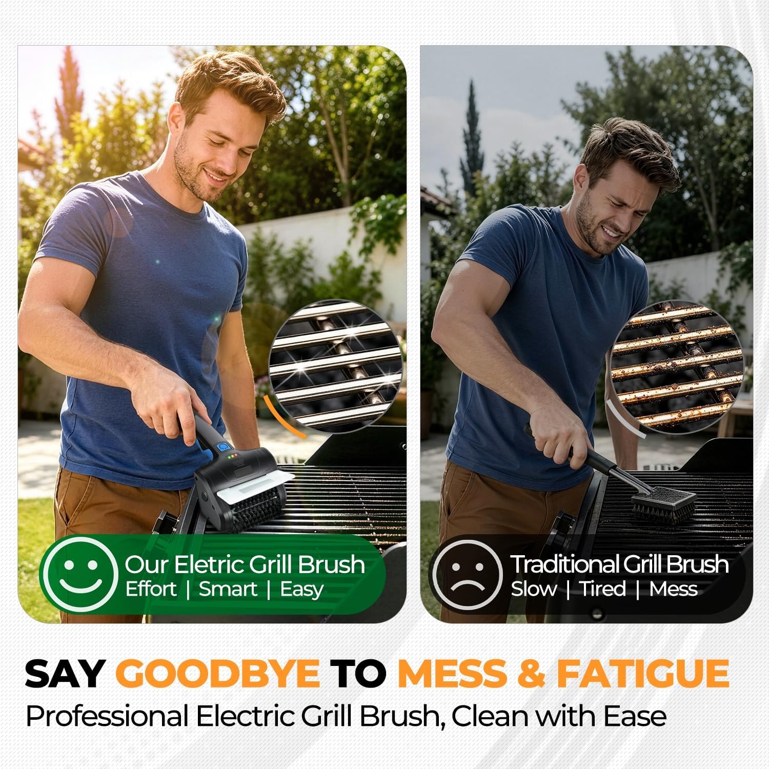 GrillSpark Electric Grill Cleaning Brush — BBQ Season Essential