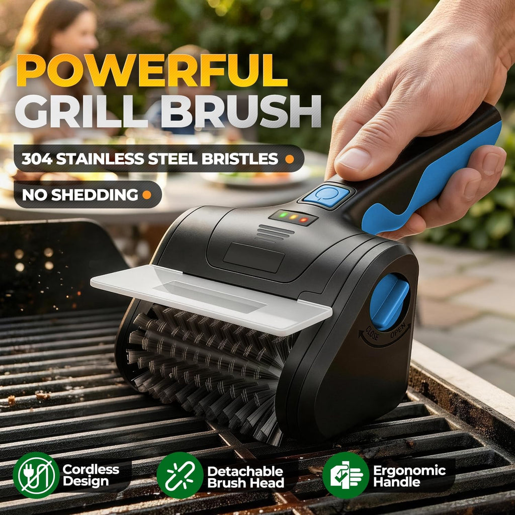 GrillSpark Electric Grill Cleaning Brush — BBQ Season Essential